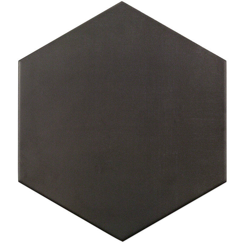 Turner 10" Hexagon Concrete Look Porcelain Floor & Wall Tile (10.76 sq. ft.), Dark Gray
