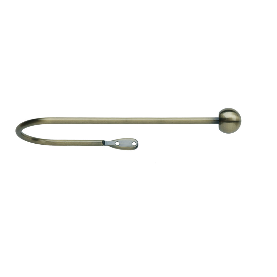 Metal Curtain Holdback Pair Ball Finial