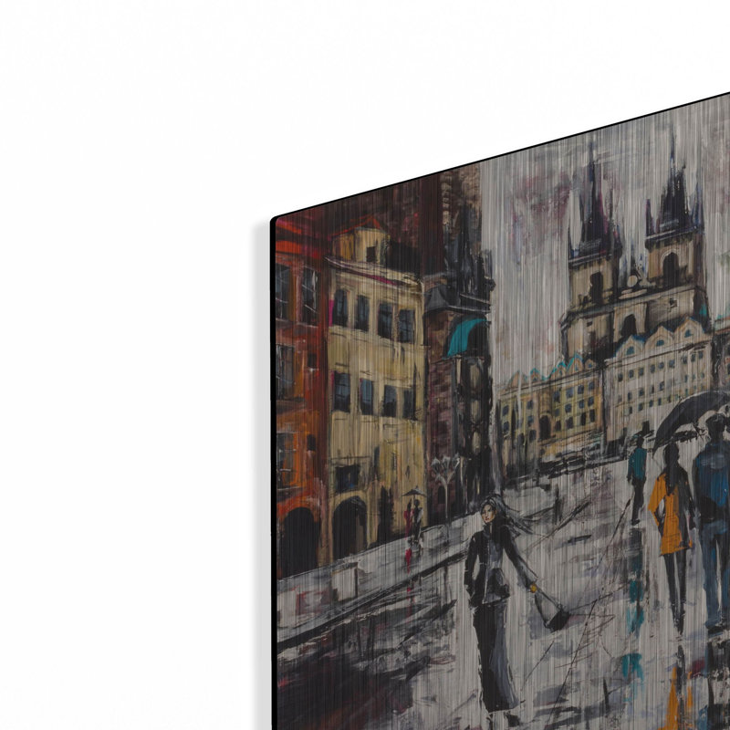 «Prague», art mural en métal, 24 po x 16 po, H 16 po x l 24 po