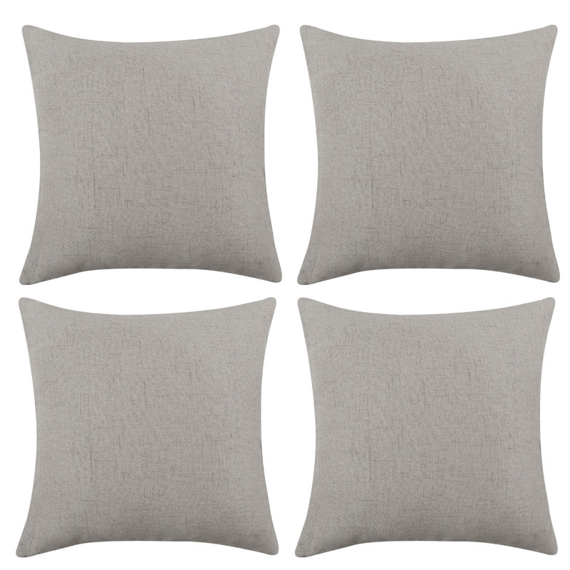  Square Pillow Cover, 18" x 18", Light Gray