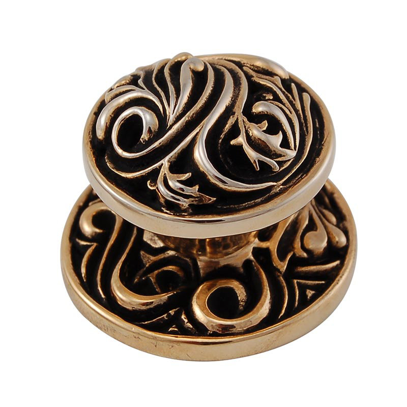Liscio Mushroom Knob, Antique Gold