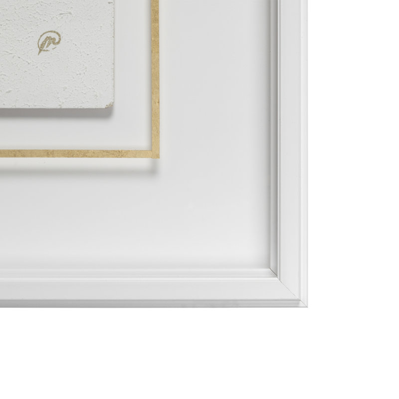 Dots I-Gold, œuvre d'art originale sous verre faite à la main, Dots I-Gold