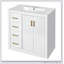 Ensemble de meuble-lavabo 30 po avec lavabo en céramique, armoire de rangement en bois massif, ensemble de meuble-lavabo autoportant avec 3 tiroirs et portes à fermeture douce-896497114