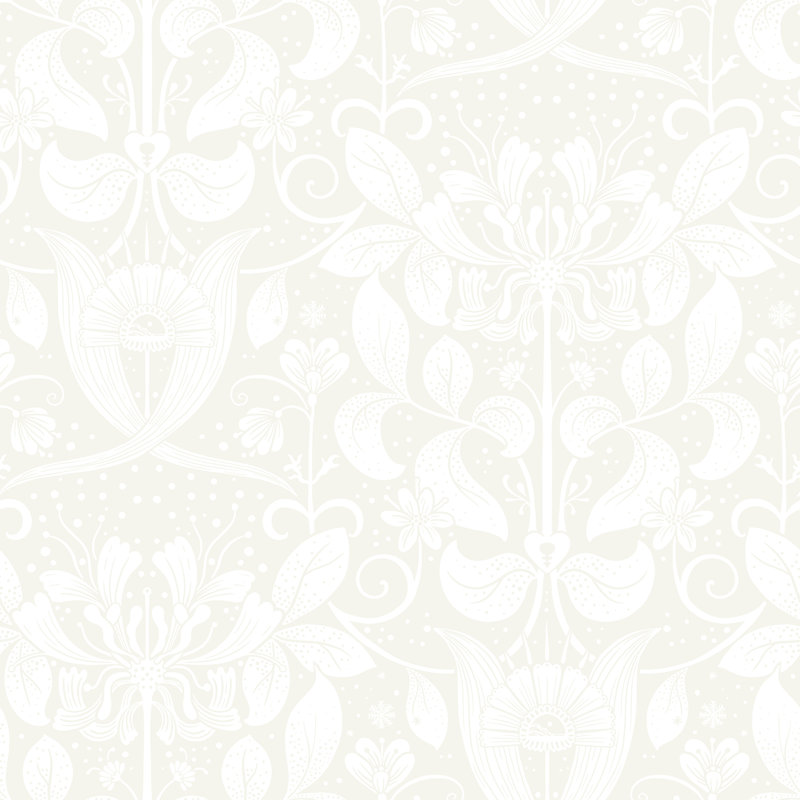 Ingrid Floral Wallpaper Roll, Bone