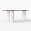 Table basse à trois pieds, verre trempé nordique Kelly