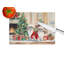 Grande planche à découper en verre Pekingese Cozy Christmas