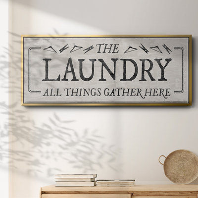 Laundry Gathers- Framed Canvas