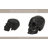 Jamyle 6" H Metal Skull Figurine Decorative Accent 