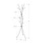 74"H Bedroom Coat Rack Metal Hall Tree Freestanding 11 Hooks Coat Rack Umbrella Stand-31380282