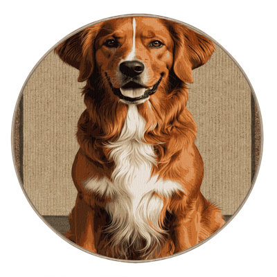 Washable Nova Scotia Duck Tolling Retriever Dogs Area Rug