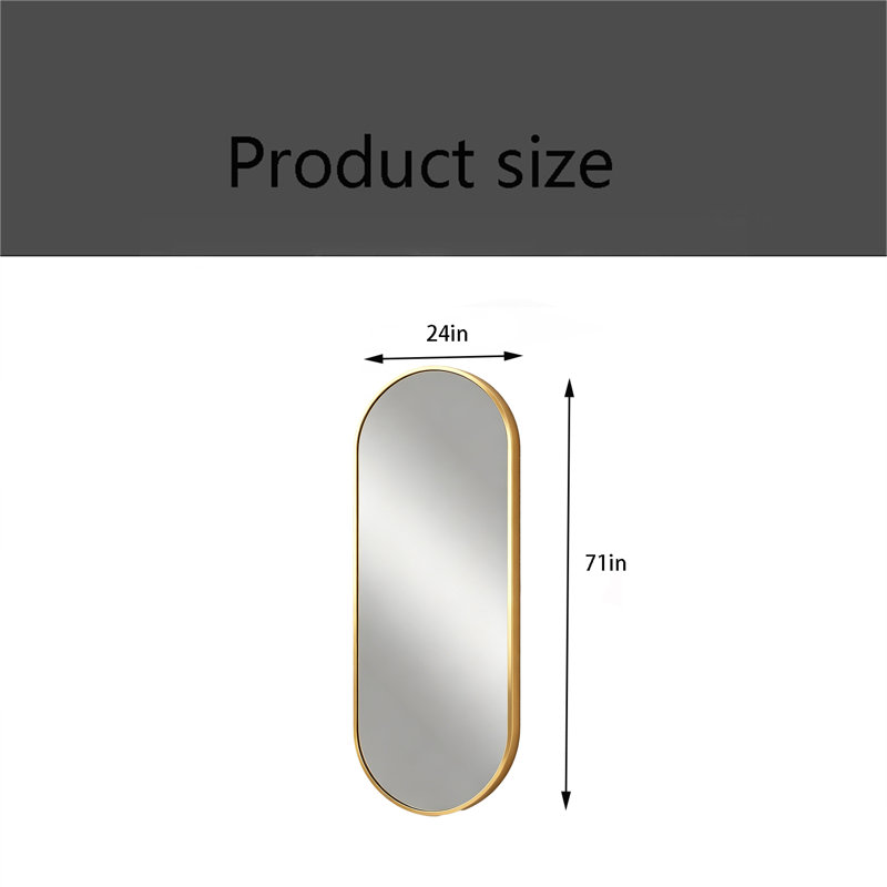 Miroir Elliptical, 71 po x 24 po