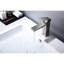 Robinet de salle de bain en acier inoxydable 304, bec en cascade, levier simple, nickel brossé, durabilité à long terme, robinet d'alimentation en eau chaude et froide, style de refoulement, poignée, fabrication robuste,