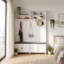 Portemanteau élégant avec espace de rangement, portemanteau d'entrée, portemanteau chic