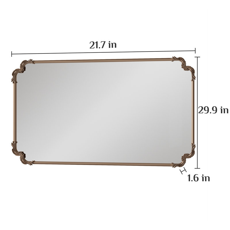 Miroir d'appoint Genan, Or antique, 32 po x 24 po