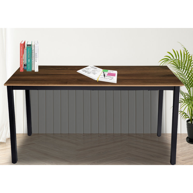 Bureau d'écriture, Plateau brun noyer / cadre noir