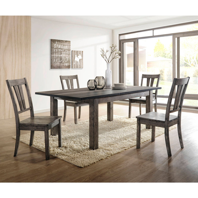 Wimbish - Person Extendable Solid Wood Top Four Leg Dining Set