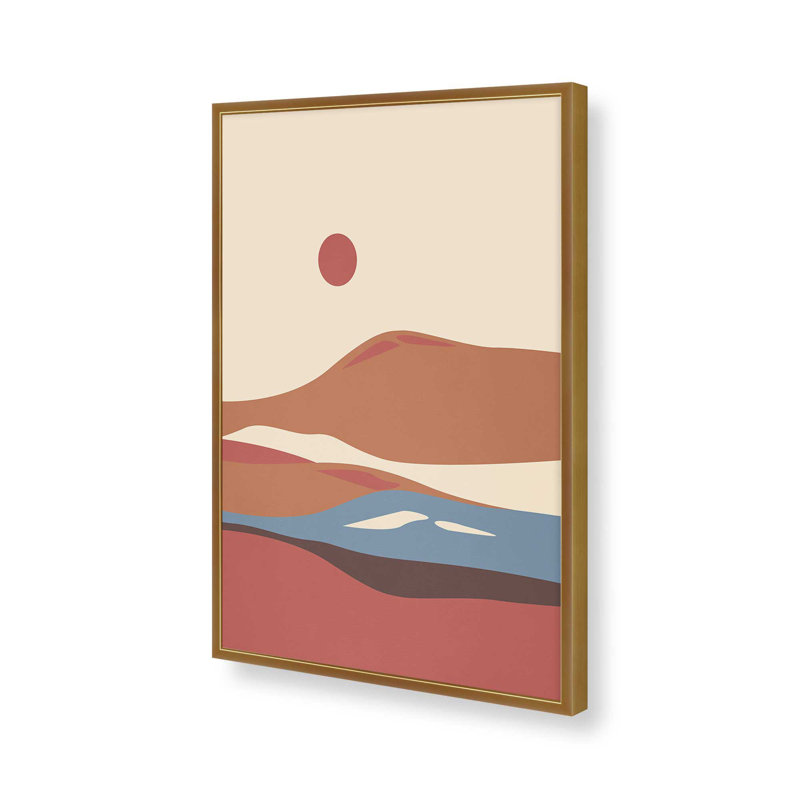 «Western Desert Vibes 2» par Garima Dhawan, reproduction d'art sur toile, 16" H x 12" W, Gold