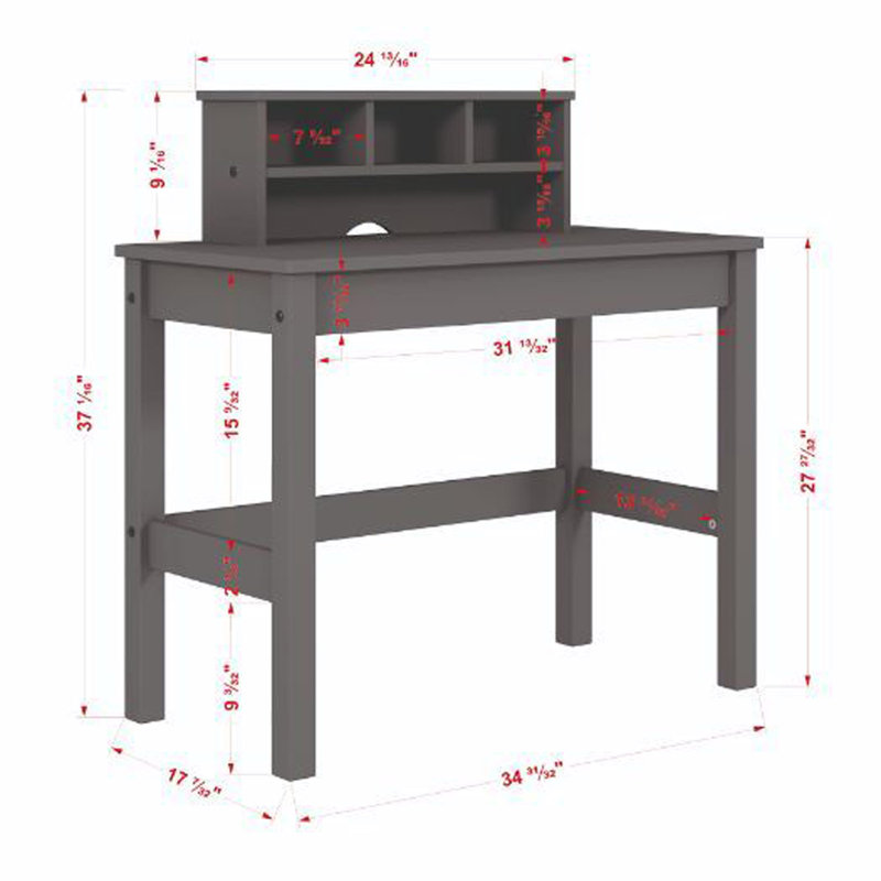 Solid Wood Top Computer Desk