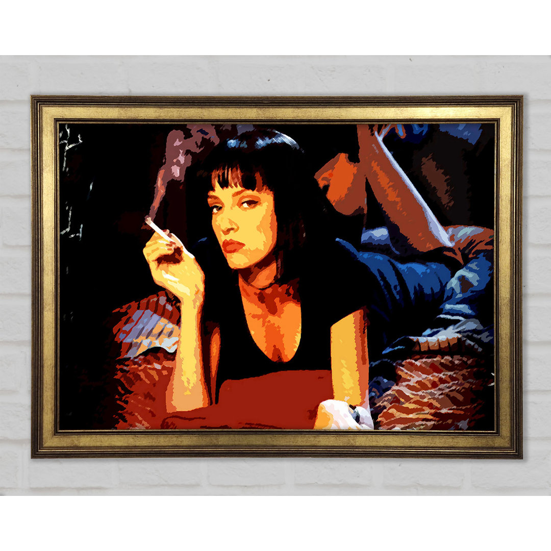 Pulp Fiction Mia Smoking - Einzelner Bilderrahmen Kunstdrucke