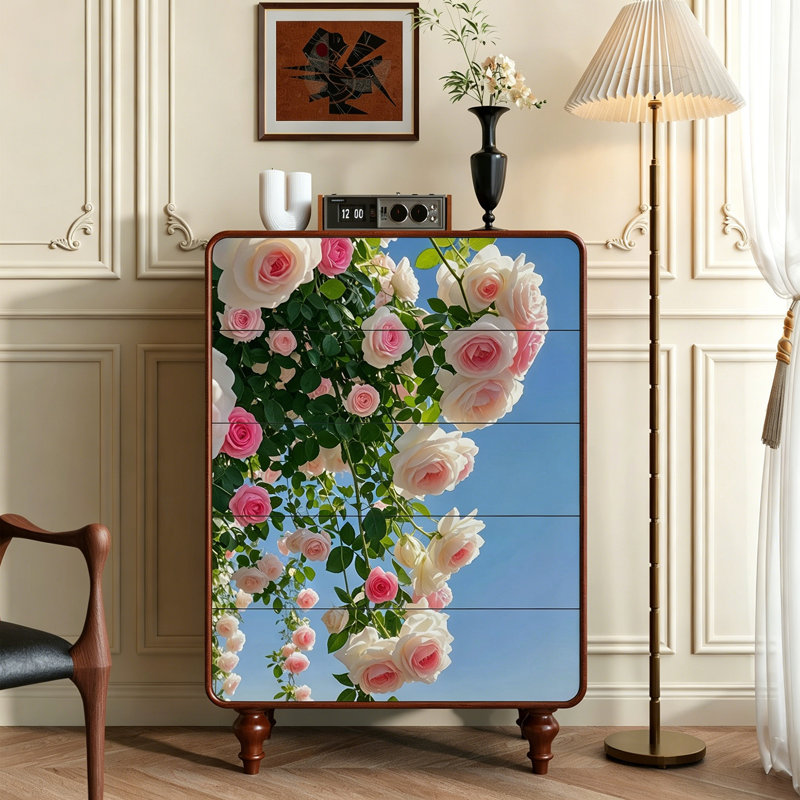 Solid Wood 5 Drawer Chest