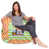 Polyester orange / vert
