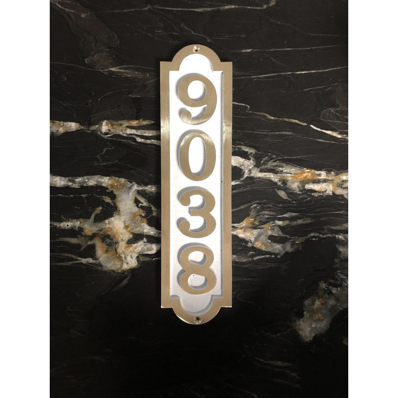 Plaque d’adresse murale sur 1 ligne bold Palmer, Blanc