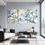 «Birds Colorful Birds On Branches», ensemble de 3 impressions sur toile-1519182809