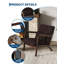 Ensemble de 2 chaises d'appoint Mid-Century, fauteuil rembourré, coussin lombaire-131572111