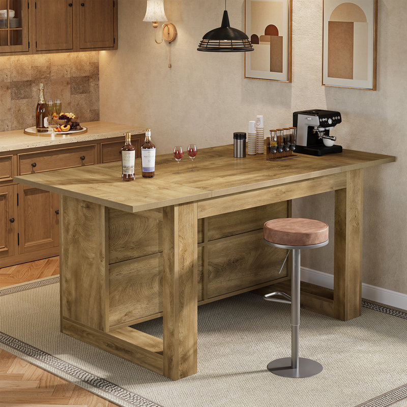 63" Kitchen Island With Storage