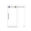 Porte de douche coulissante simple sans cadre de 44 à 48 po x H 76 po - Verre trempé transparent de 5/16 po (8 mm), conception de dérivation avec finition noir mat