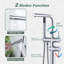 Robinet de baignoire autoportant moderne à poignée simple, robinet de baignoire à fixation au sol avec douche à main-117402502