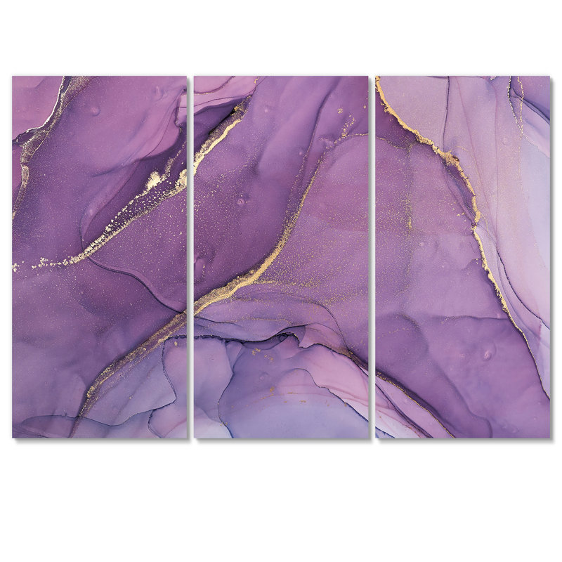 «Mauve», impression d'art sur toile moderne, H 32 po x l 48 po x P 1 po