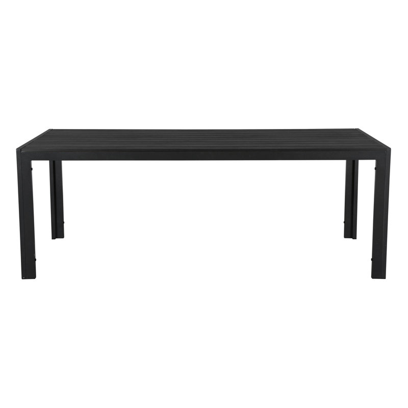 Caloundra 6 - Person Patio Dining Set with Rectangular Table, Black