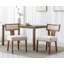 Faranda Mid Century Modern Dining Chairs Farmhouse Linen Fabric Upholstered Accent Chairs Curved-2117576846-2117576847