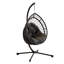 Fauteuil suspendu d'extérieur confortable en forme d'œuf avec support, lin, pour patio et intérieur-41794374-41794369