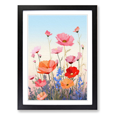 Wildflowers Minimalism Art - Framed Print