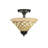 Semi-Flush 2 Bulbs With 12" Chocolate Icing Glass-32465356