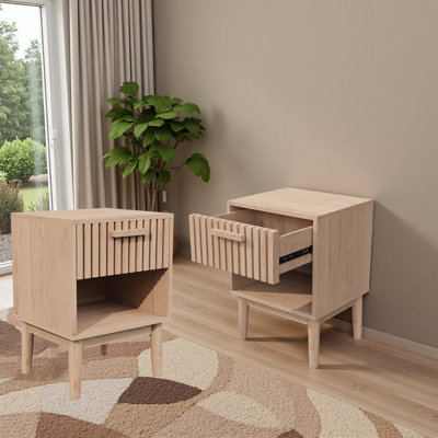 40cm W Manufactured Wood Bedside Table
