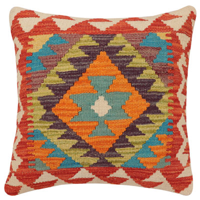 Rustic Wilkie Turkish Hand-Woven Kilim Pillow