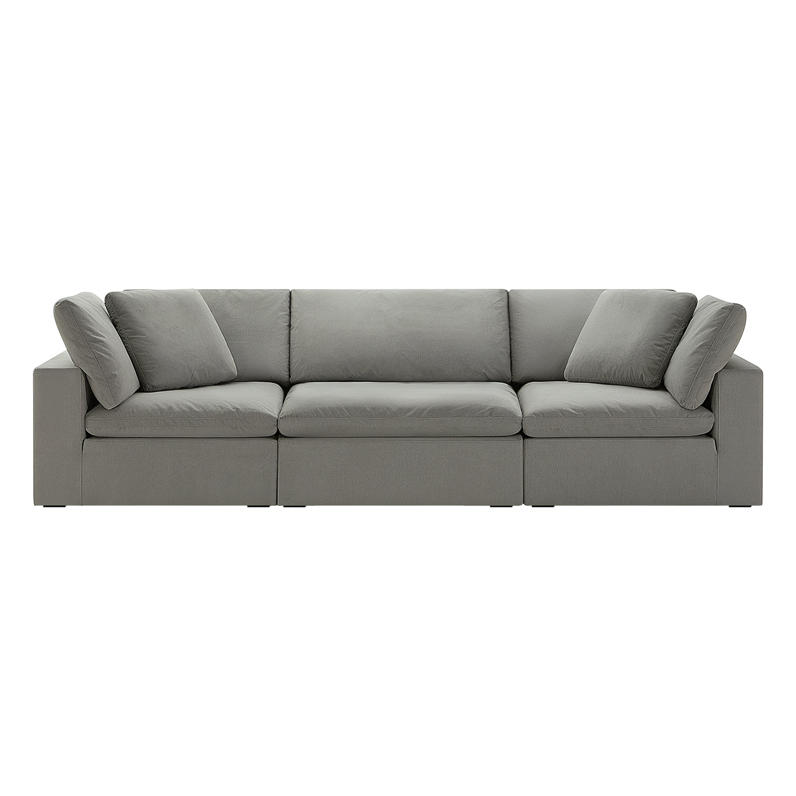 Calana Modular Sectional, Slate, 3 Piece