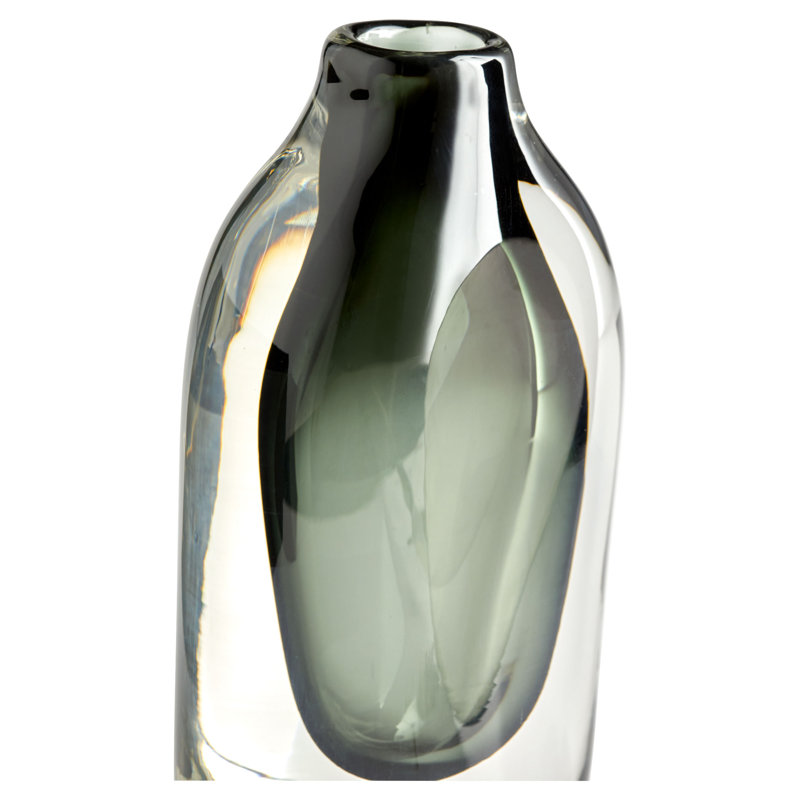 Moraea Handmade Glass Table Vase,  9" H x 5" W x 3" D