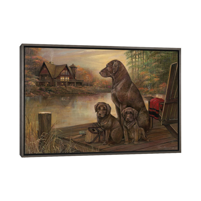 Tranquil Beauty par Ruane Manning - reproduction d'art, H 40 po x l 60 po x P 1,5 po, Toile avec cadre gris, Aucun mat