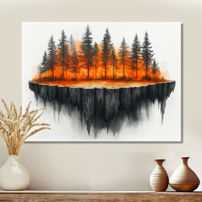 Automne, forêt sur bois, diapositive Harmony II - forêt, art mural sur toile