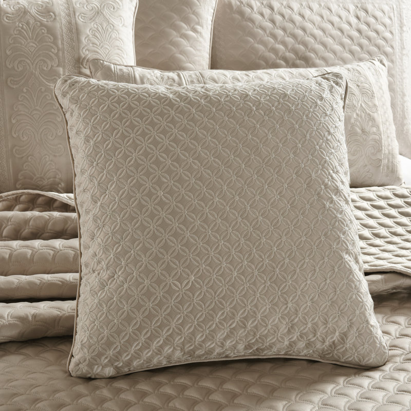 Coussin décoratif carré Lyndon, Perle