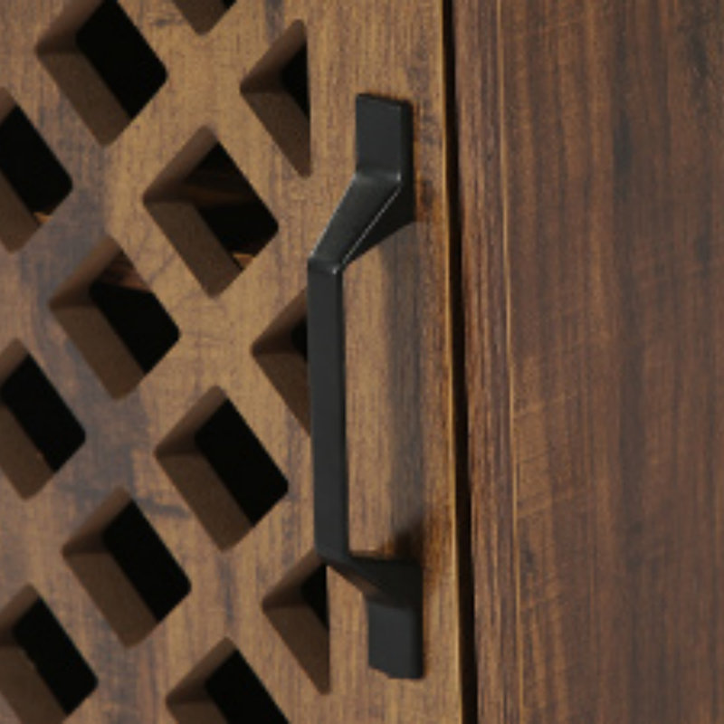 Table de bout rustique étroite avec tiroir et armoire, 11,8 /