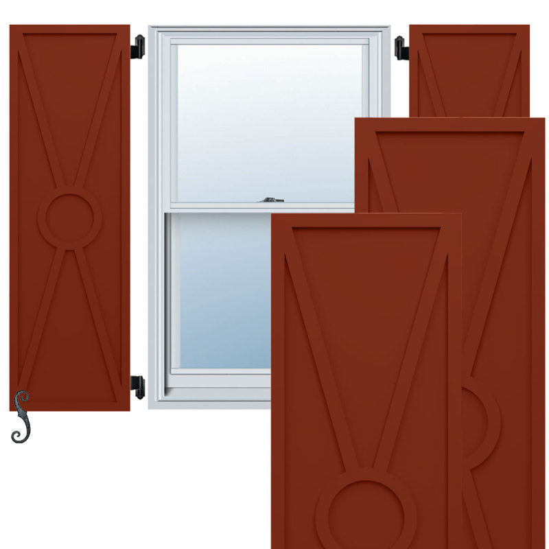 Volets de style moderne EnduraCore Composite Santa Fe, Rouge piment, 15"W, 67"H