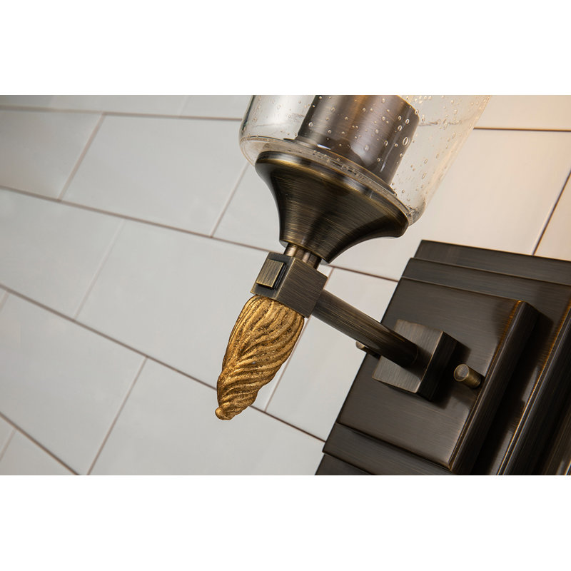 Meuble-lavabo 1 lumière Stidham Vetiver, Bronze foncé / Or