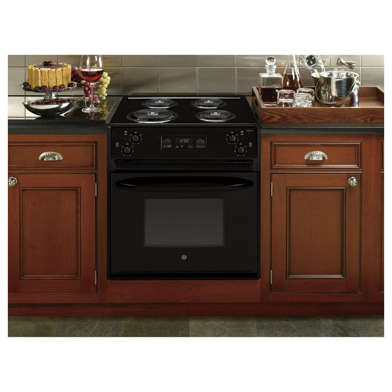 27" 3 cu. ft Drop-In Electric Range, Black