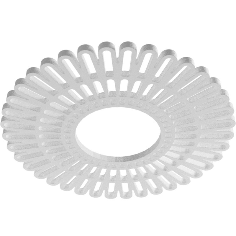Architectural Grade PVC Pierced Ceiling Medallion, 36" H x 36" W x 1" D, Unfinished