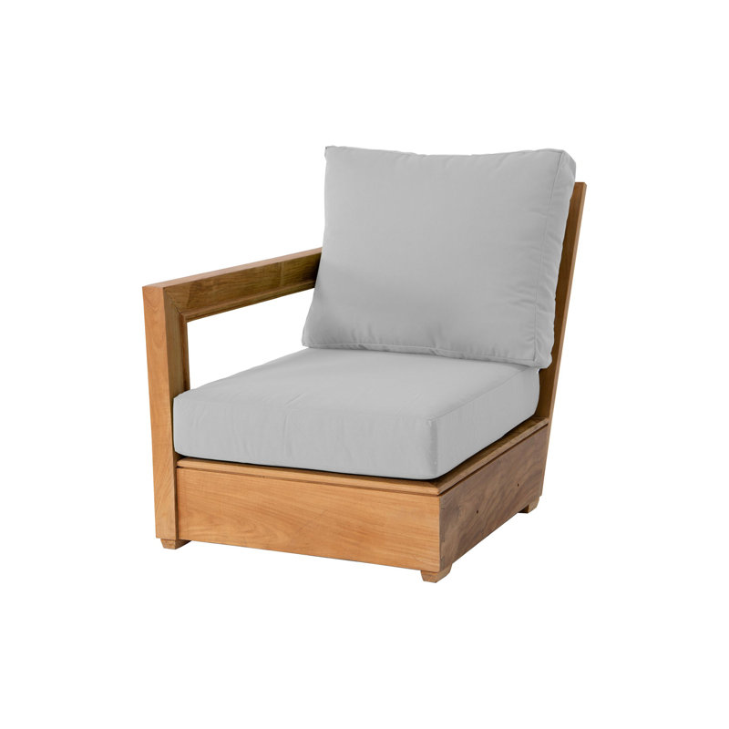 Chatsworth Outdoor Teak One Arm Lounge Chair, Natural